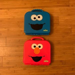 Sesame Street On The Go Letters & Numbers Elmo Cookie Monster Take Along Cases